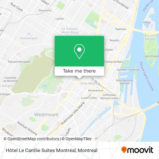 Hôtel Le Cantlie Suites Montréal map