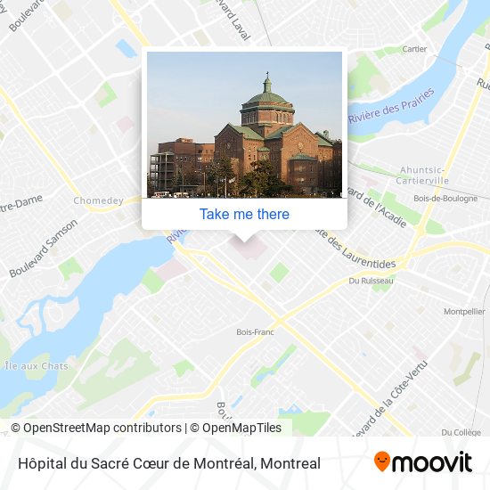 Hôpital du Sacré Cœur de Montréal map