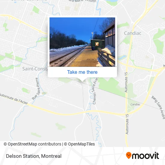 Delson Station map