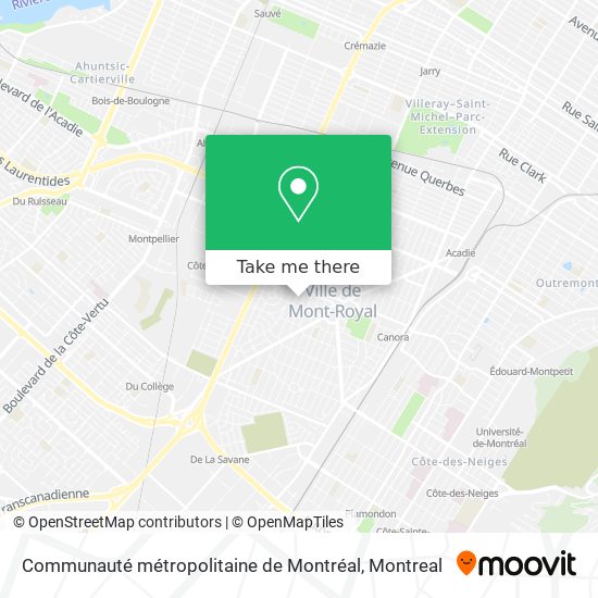 Communauté métropolitaine de Montréal map