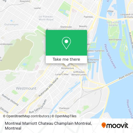 Montreal Marriott Chateau Champlain Montréal map