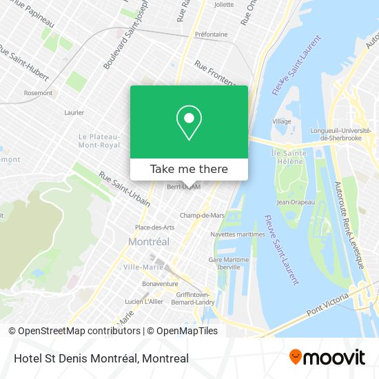 Hotel St Denis Montréal map