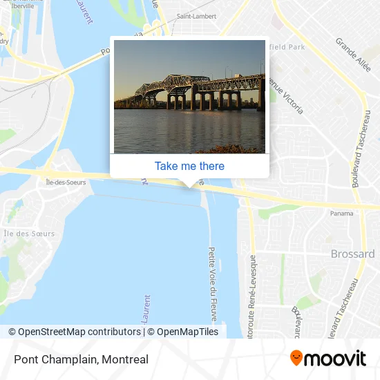 Pont Champlain map
