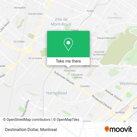 Destination Dollar map