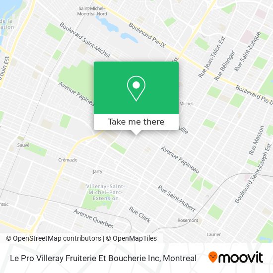 Le Pro Villeray Fruiterie Et Boucherie Inc map