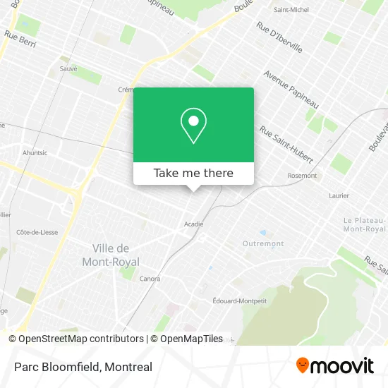 Parc Bloomfield map