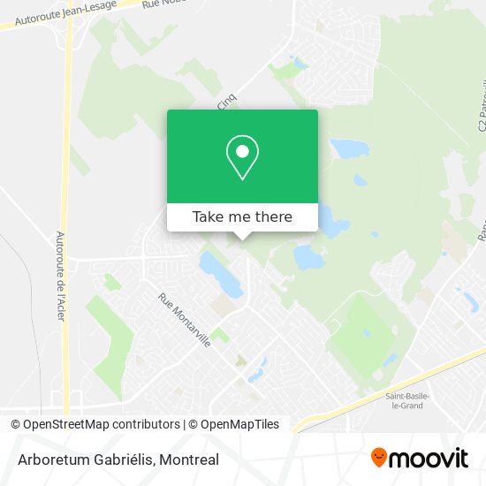 Arboretum Gabriélis map