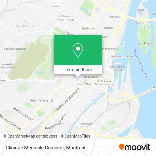 Clinique Médicale Crescent map