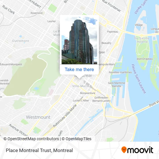 Place Montreal Trust map
