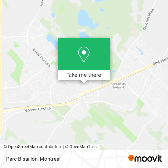 Parc Bisaillon map