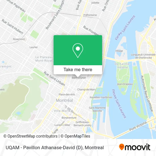 UQAM - Pavillon Athanase-David map