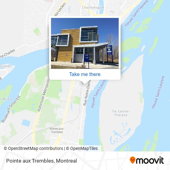 Pointe aux Trembles map