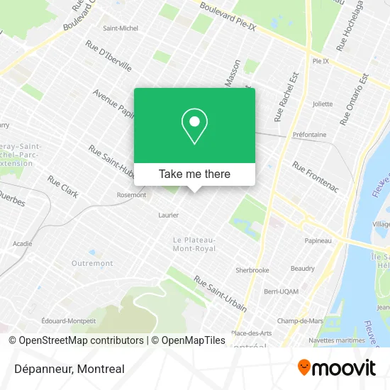 Dépanneur map
