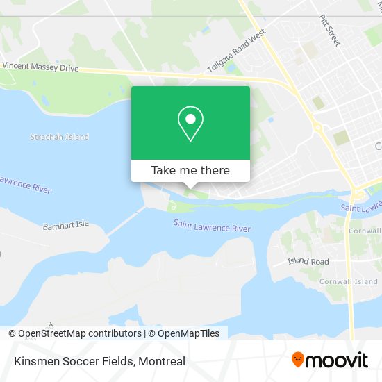 Kinsmen Soccer Fields map