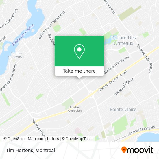 Tim Hortons map