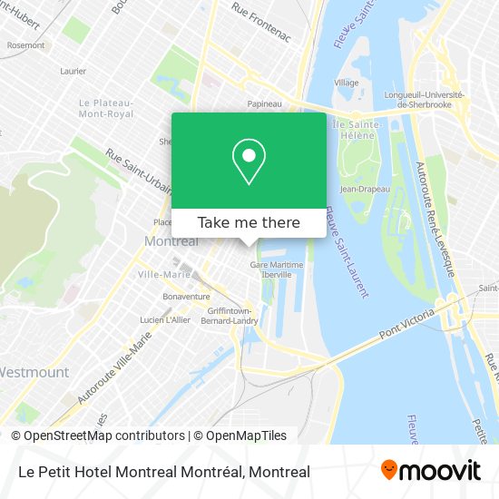 Le Petit Hotel Montreal Montréal map