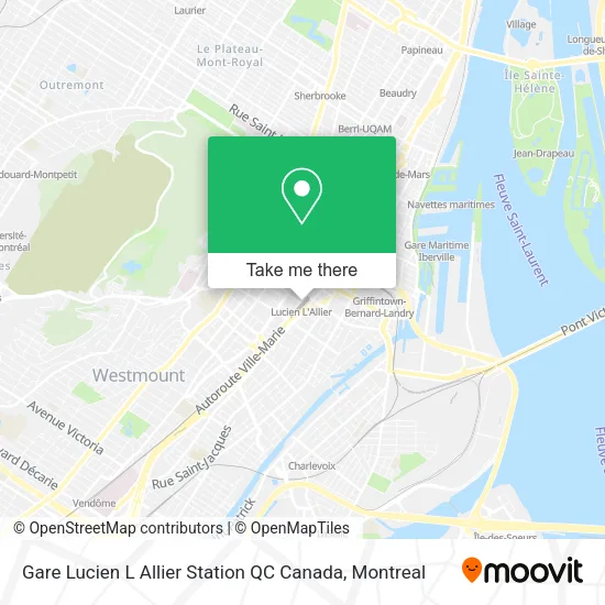 Gare Lucien L Allier Station QC Canada map