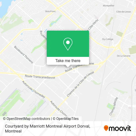 Courtyard by Marriott Montreal Airport Dorval map