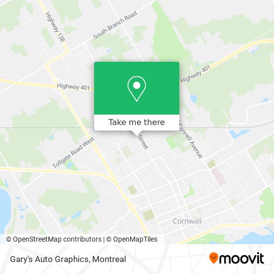 Gary's Auto Graphics map