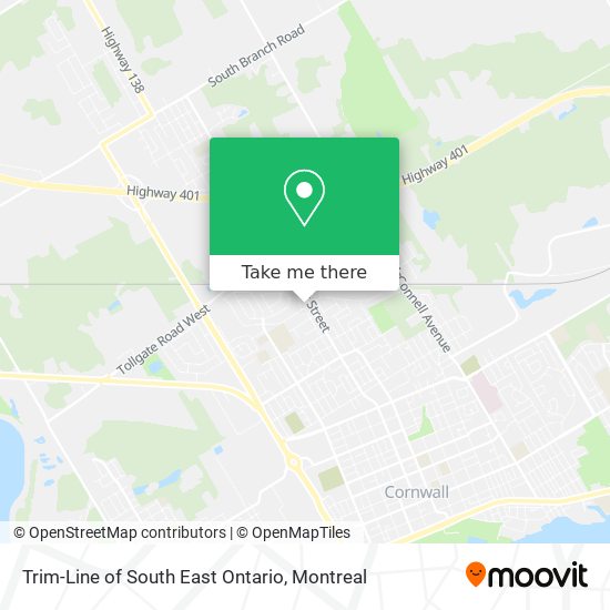 Trim-Line of South East Ontario map