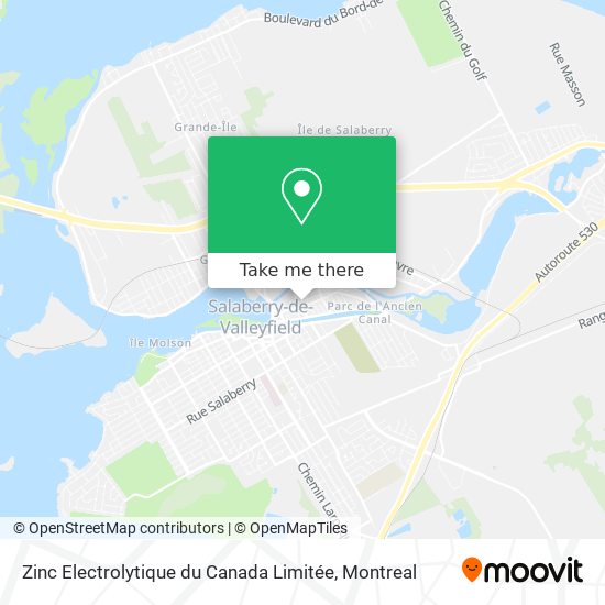 Zinc Electrolytique du Canada Limitée map