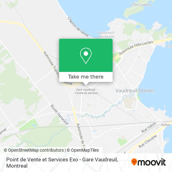 Point de Vente et Services Exo - Gare Vaudreuil map