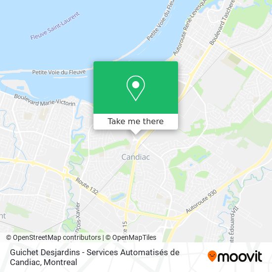 Guichet Desjardins - Services Automatisés de Candiac map