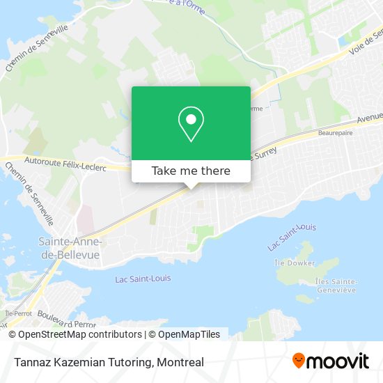 Tannaz Kazemian Tutoring map