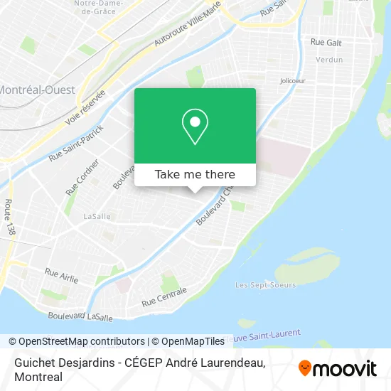 Guichet Desjardins - CÉGEP André Laurendeau map