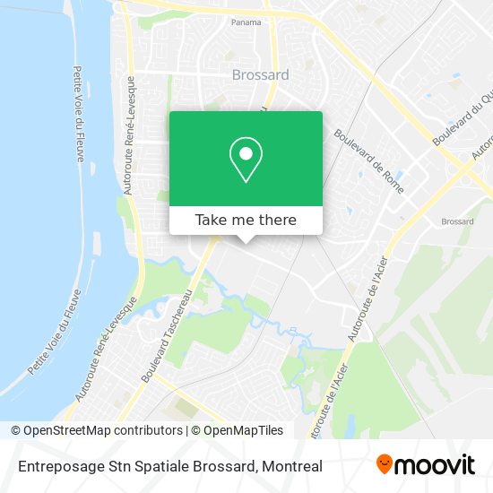 Entreposage Stn Spatiale Brossard map