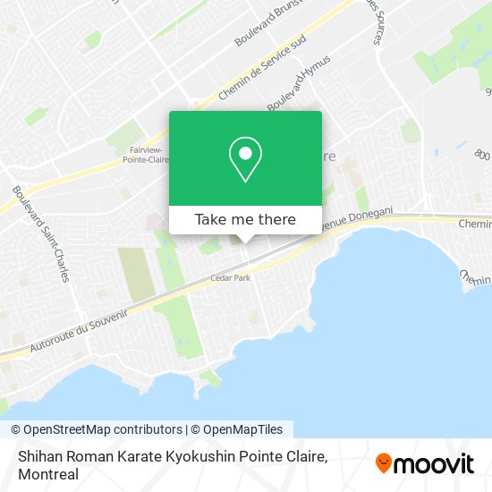 Shihan Roman Karate Kyokushin Pointe Claire map