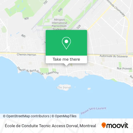 École de Conduite Tecnic Access Dorval map