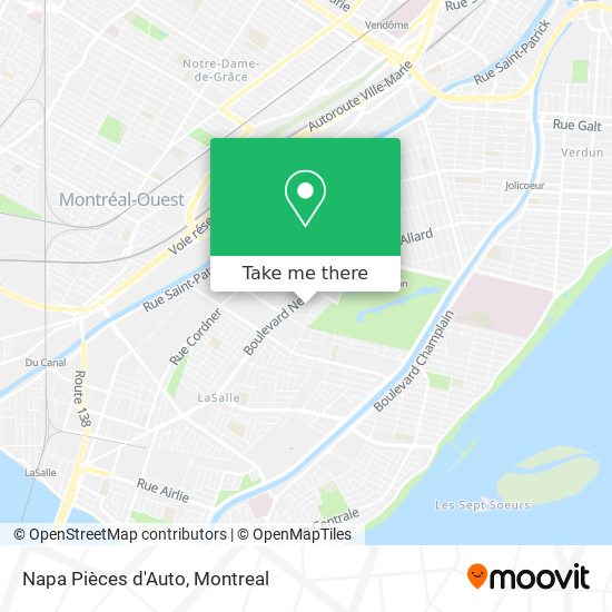 Napa Pièces d'Auto map