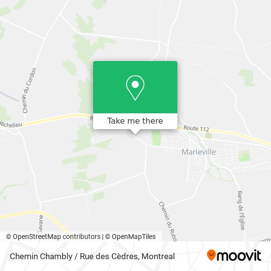 Chemin Chambly / Rue des Cèdres map