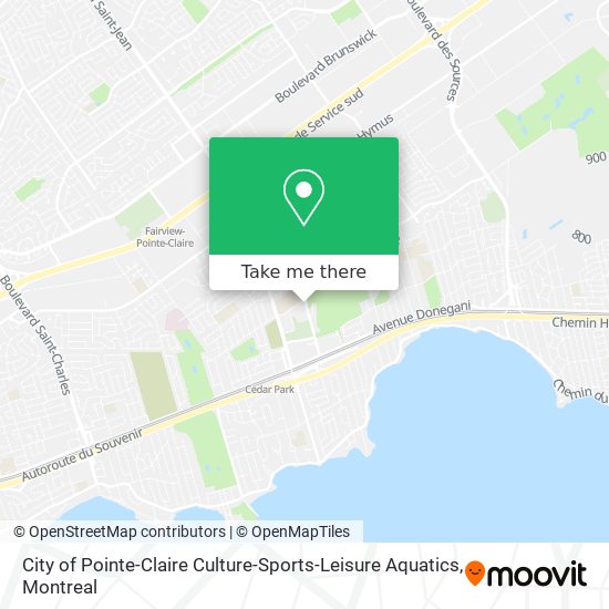 City of Pointe-Claire Culture-Sports-Leisure Aquatics map