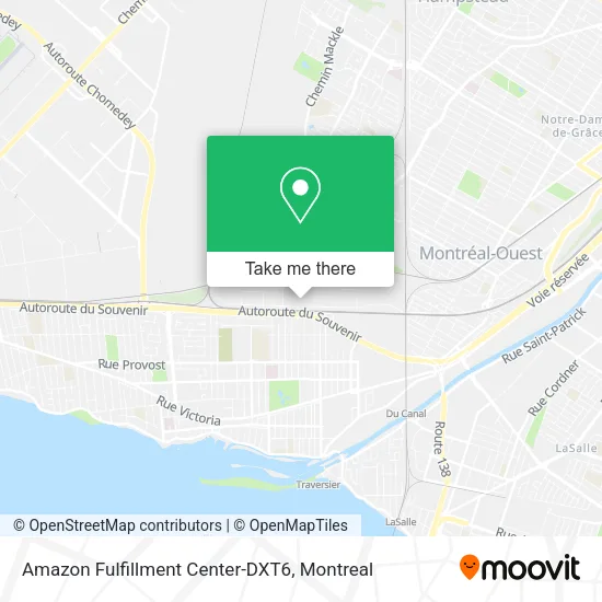 Amazon Fulfillment Center-DXT6 map