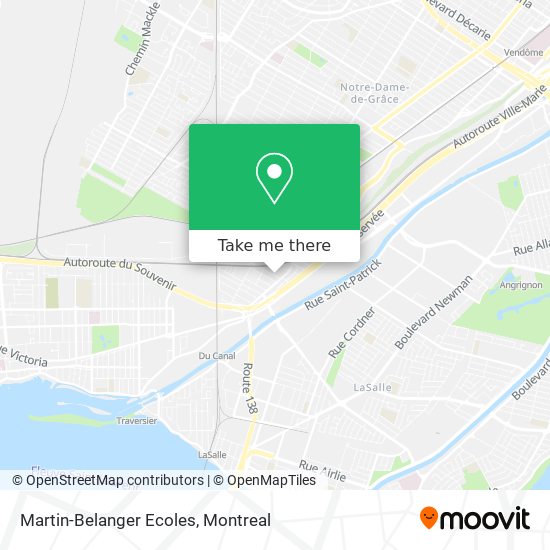 Martin-Belanger Ecoles map