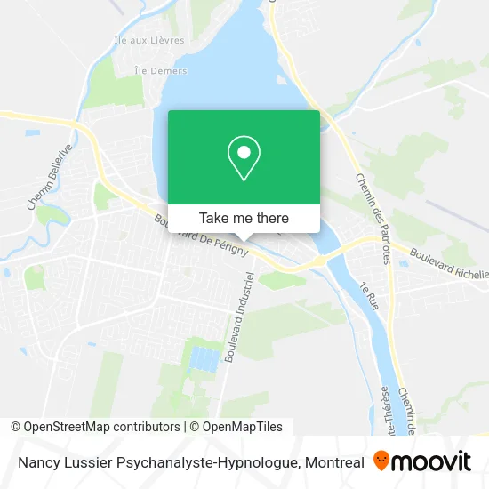 Nancy Lussier Psychanalyste-Hypnologue map