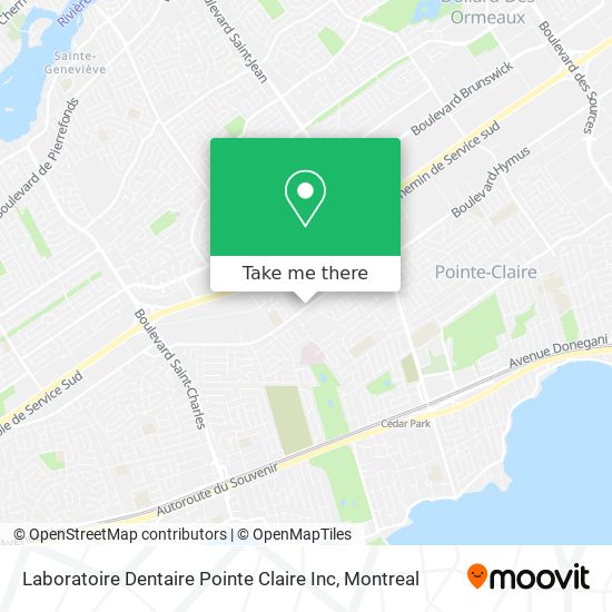 Laboratoire Dentaire Pointe Claire Inc map