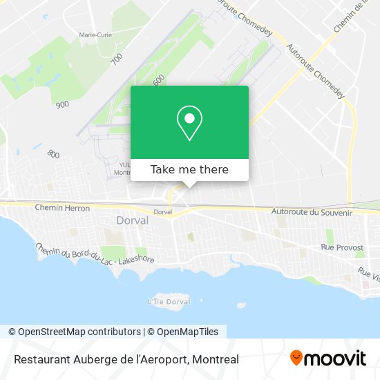 Restaurant Auberge de l'Aeroport map