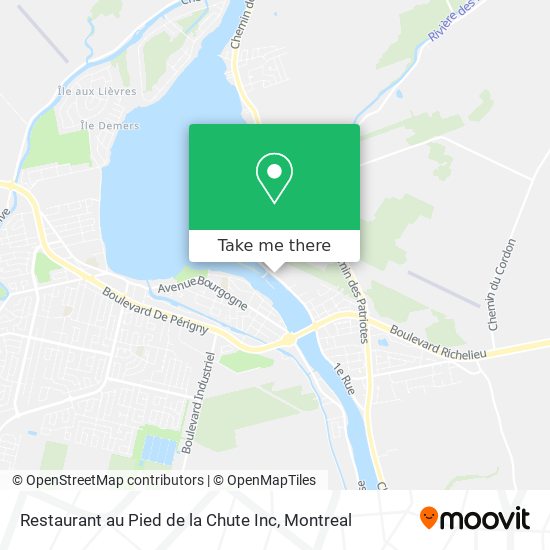 Restaurant au Pied de la Chute Inc map