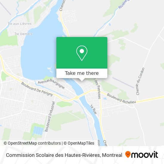 Commission Scolaire des Hautes-Rivières map