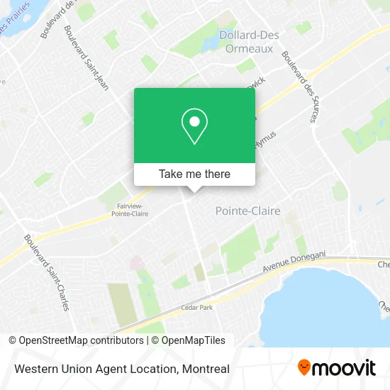 Western Union Agent Location map