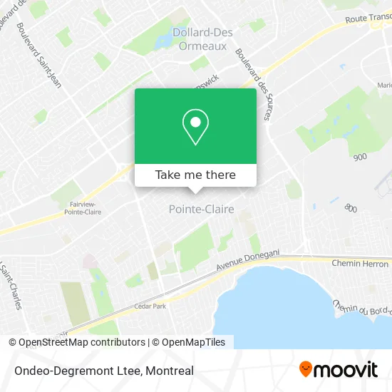 Ondeo-Degremont Ltee map