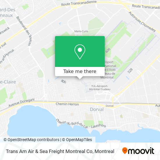 Trans Am Air & Sea Freight Montreal Co map