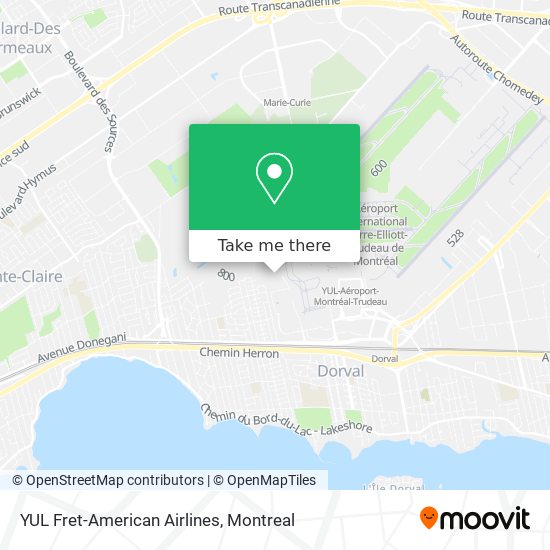 YUL Fret-American Airlines map