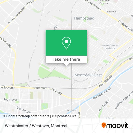 Westminster / Westover map