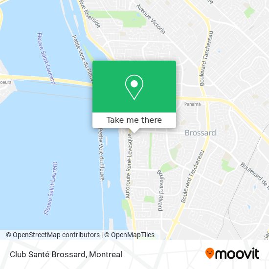 Club Santé Brossard map