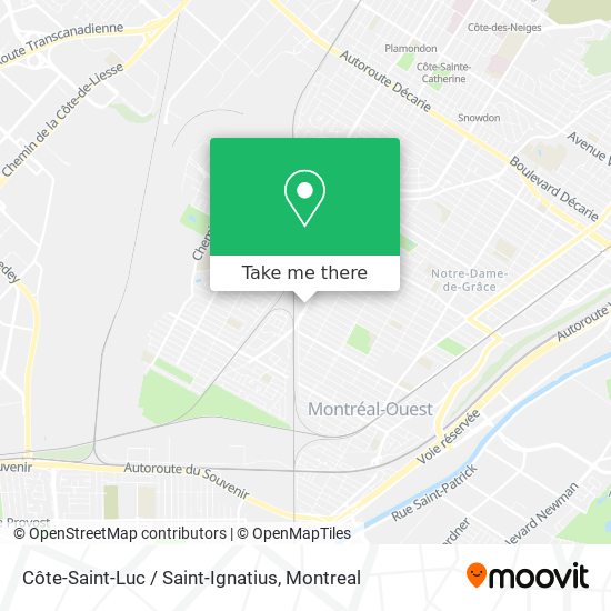 Côte-Saint-Luc / Saint-Ignatius map