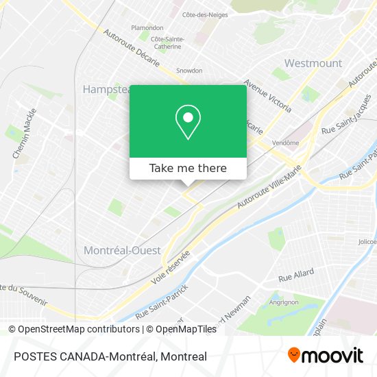 POSTES CANADA-Montréal map